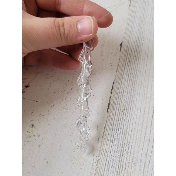 Swirl icicle clear ornament Xmas decor figure - Picture 4 of 4